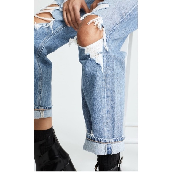 Agolde 90s Jeans in Fall Out Distressed Mid Rise Loose Fit A069C-811 Sz 23 - Picture 5 of 13